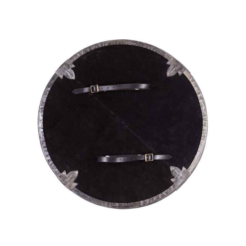 Battle Merchant scudo rotondo legno con rivestimenti di acciaio